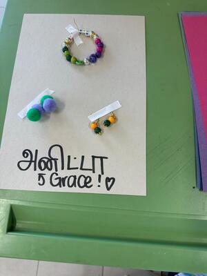 Jewelry making and coconut leaves basket weaving - Jai Arts & Culture Singapore